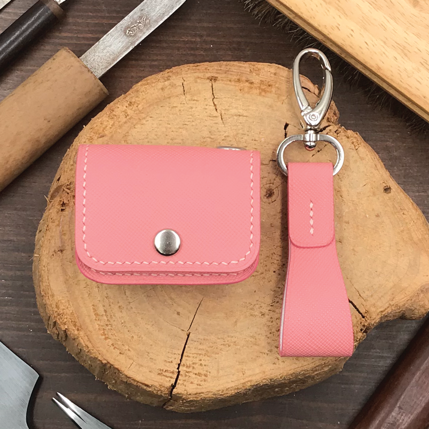 Saffiano Leather | Airpod Case | 十字紋牛皮系列 | 蘋果耳機保護套