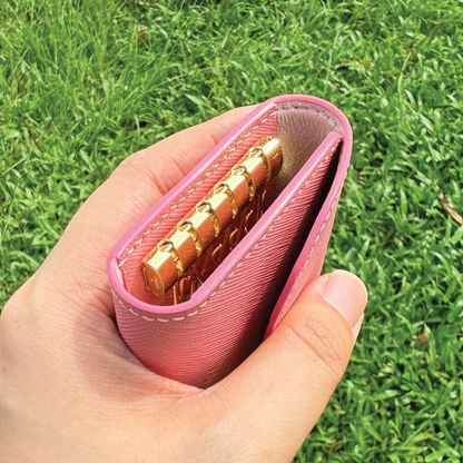 Saffiano Leather | Tri-fold Keyholder | 十字紋牛皮系列 | 三摺鎖匙包