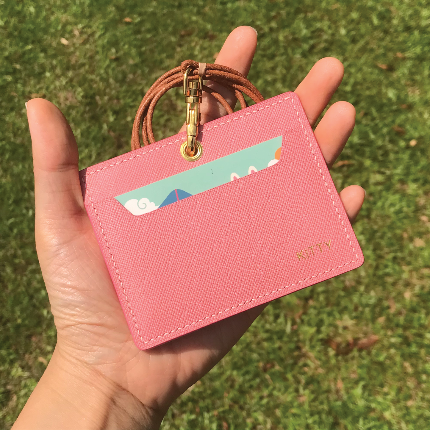 Saffiano Leather | ID Cardholder with Lanyard | Vertical, Horizontal Style | 十字紋牛皮系列 | 掛頸職員卡套 | 直款橫款