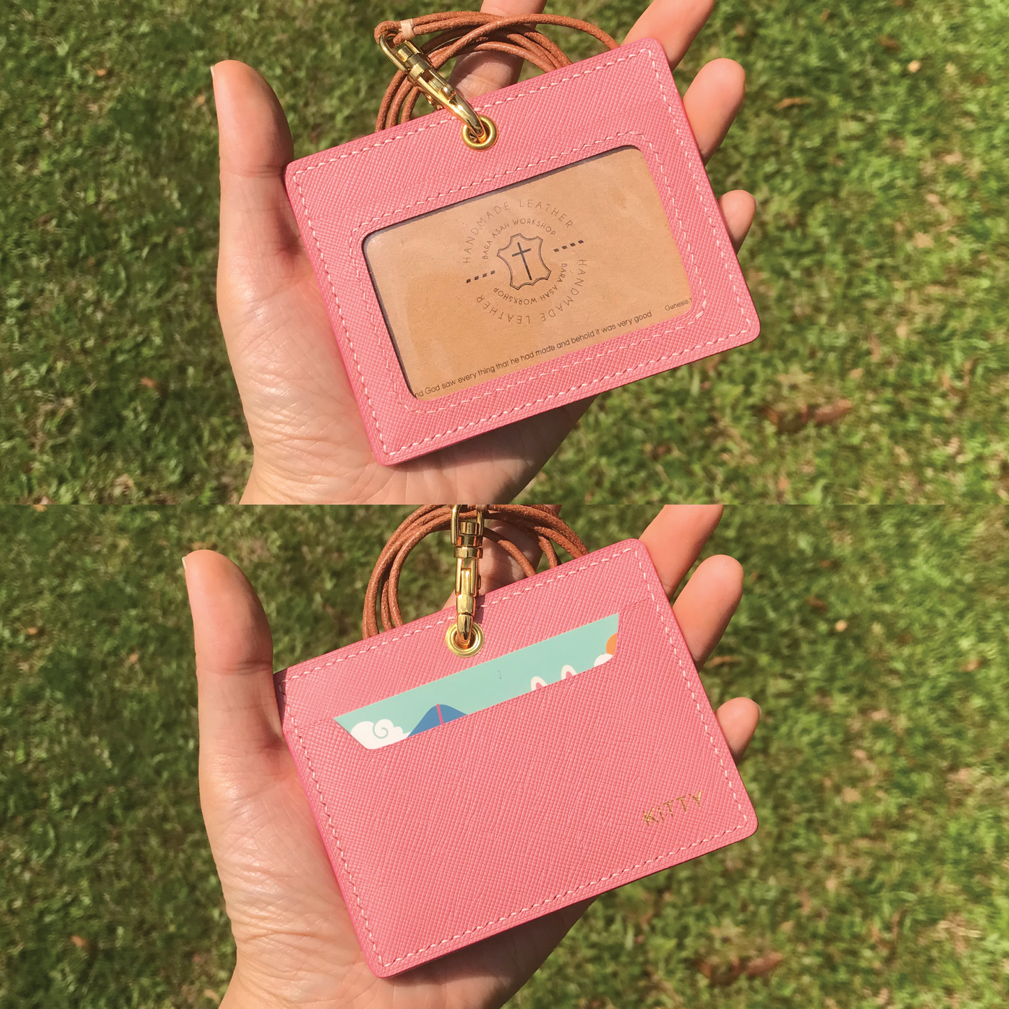 Saffiano Leather | ID Cardholder with Lanyard | Vertical, Horizontal Style | 十字紋牛皮系列 | 掛頸職員卡套 | 直款橫款