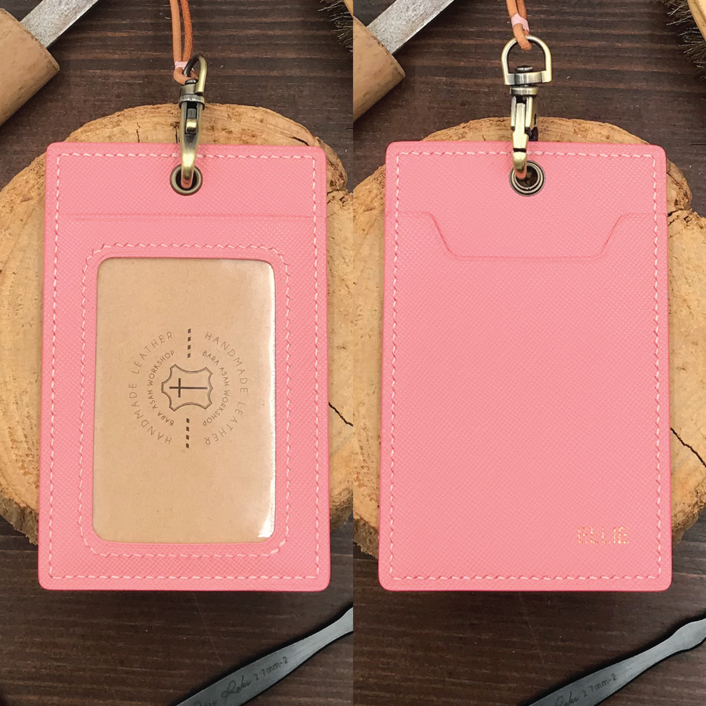 Saffiano Leather | ID Cardholder with Lanyard | Vertical, Horizontal Style | 十字紋牛皮系列 | 掛頸職員卡套 | 直款橫款