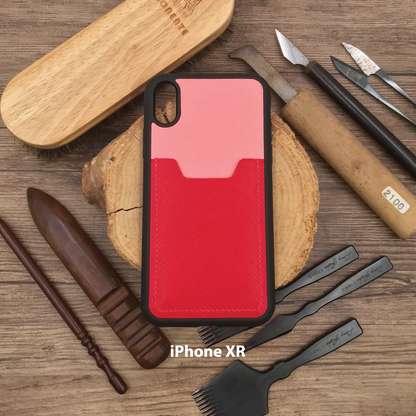 Saffiano Leather | Card Slot iPhone Case | 十字紋牛皮系列 | 卡位手機殼
