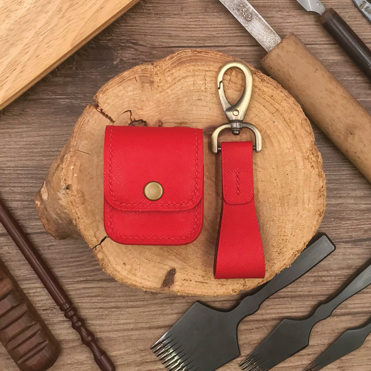 Saffiano Leather | Airpod Case | 十字紋牛皮系列 | 蘋果耳機保護套