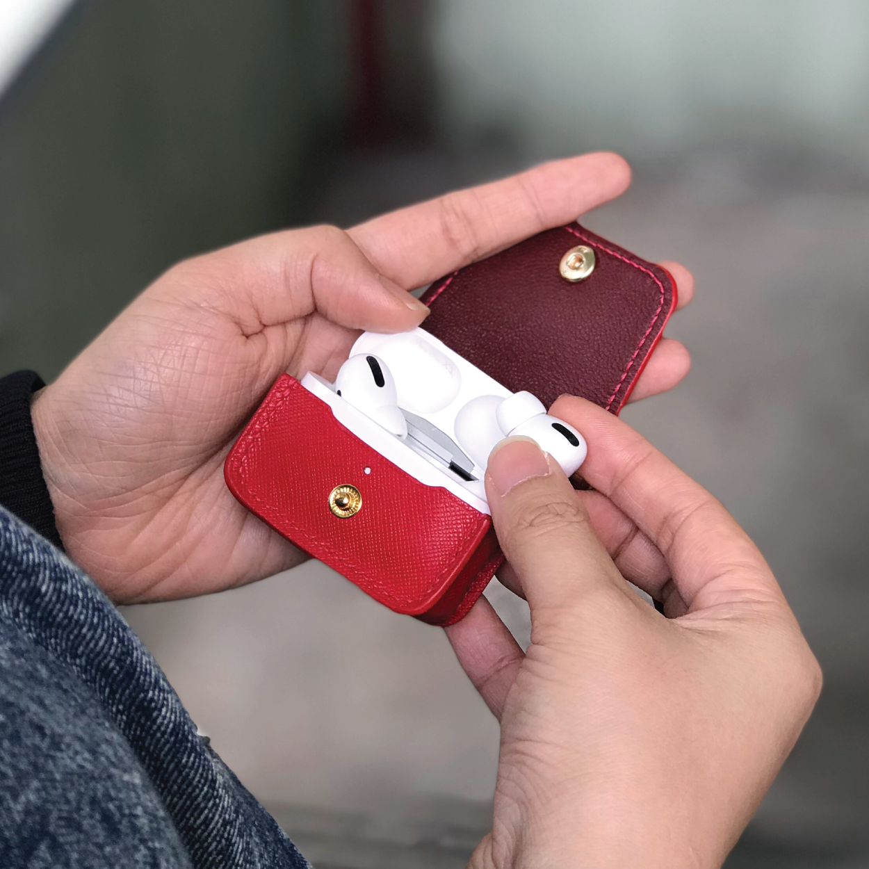 Saffiano Leather | Airpod Case | 十字紋牛皮系列 | 蘋果耳機保護套