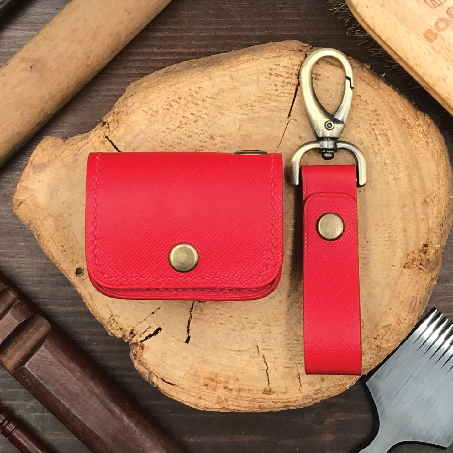 Saffiano Leather | Airpod Case | 十字紋牛皮系列 | 蘋果耳機保護套