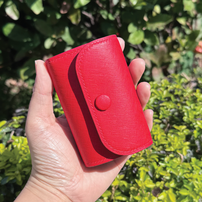 Saffiano Leather | Tri-fold Keyholder | 十字紋牛皮系列 | 三摺鎖匙包