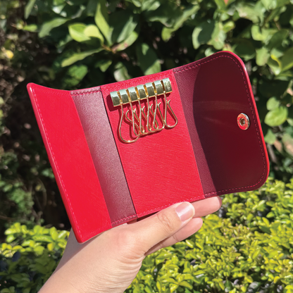 Saffiano Leather | Tri-fold Keyholder | 十字紋牛皮系列 | 三摺鎖匙包