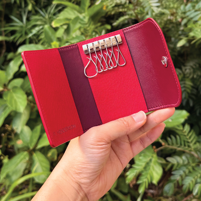 Saffiano Leather | Tri-fold Keyholder