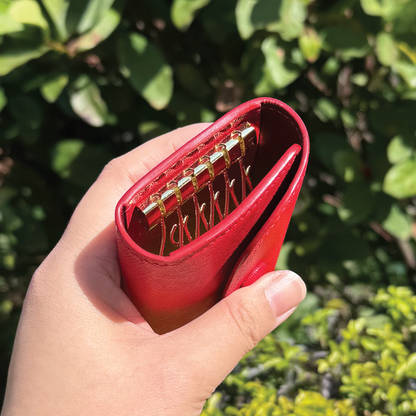 Saffiano Leather | Tri-fold Keyholder | 十字紋牛皮系列 | 三摺鎖匙包