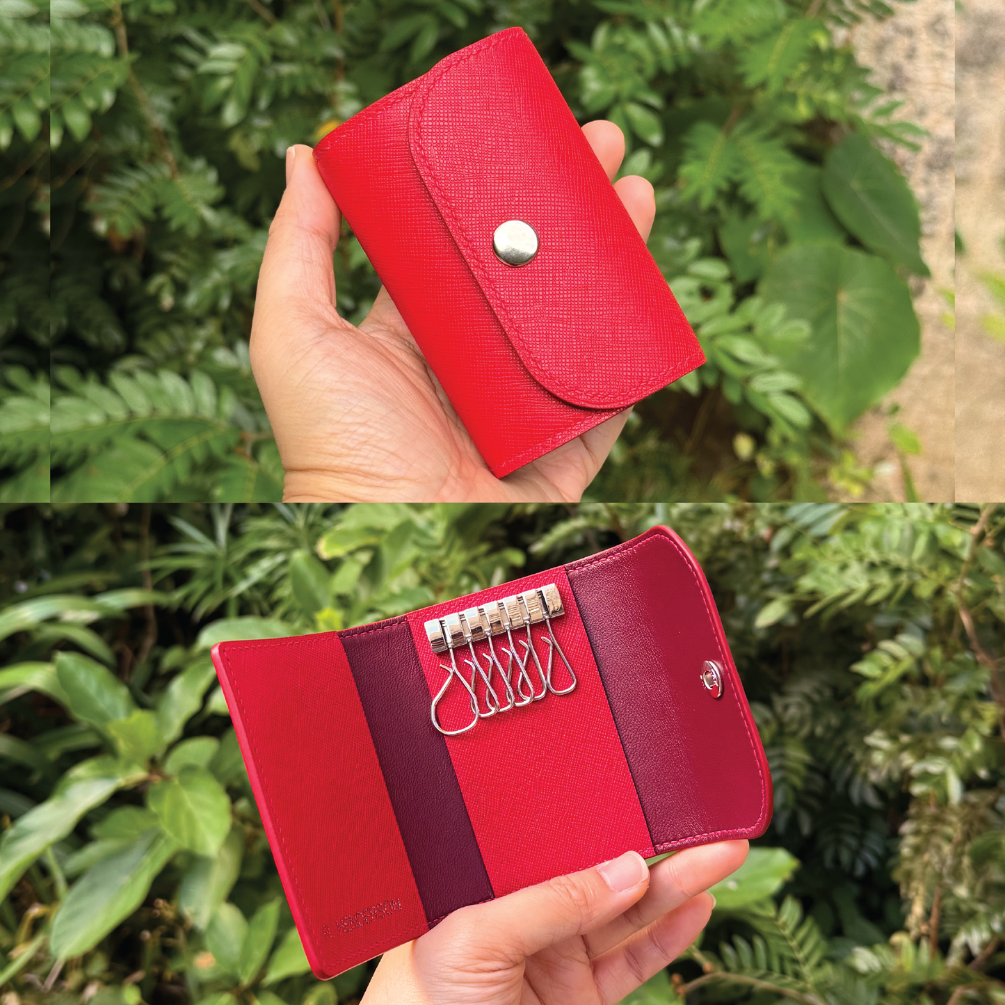 Saffiano Leather | Tri-fold Keyholder