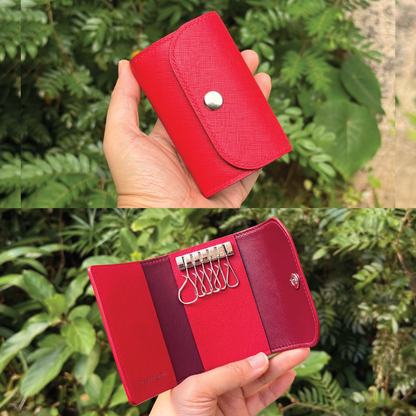 Saffiano Leather | Tri-fold Keyholder