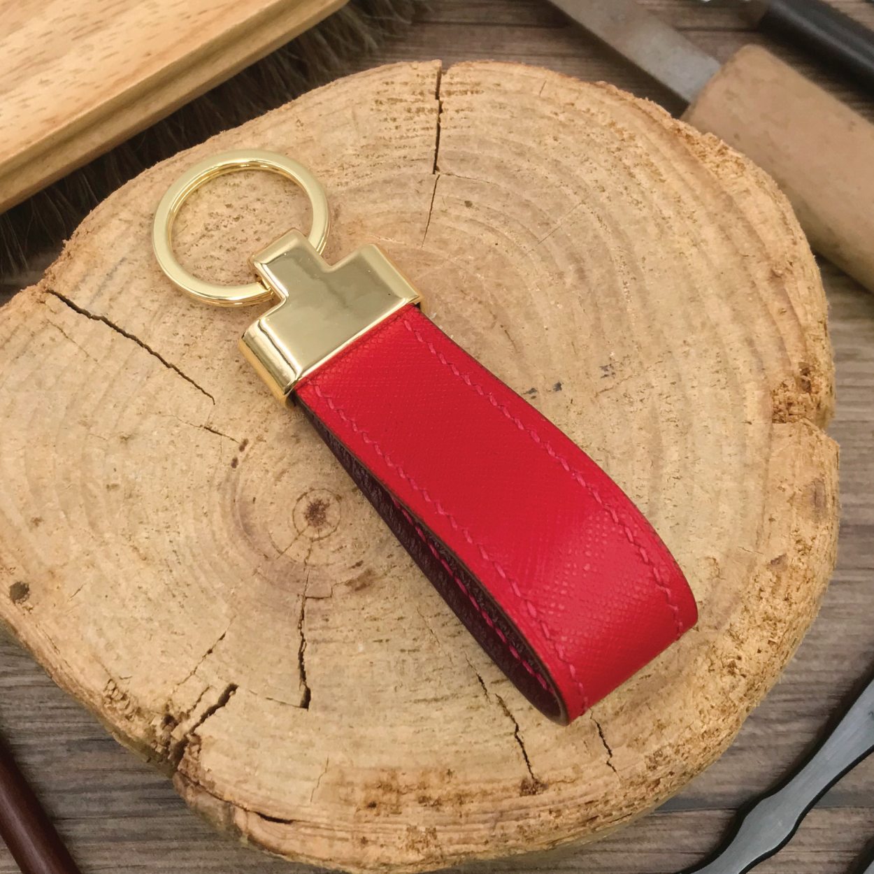 Saffiano Leather | Key Fob