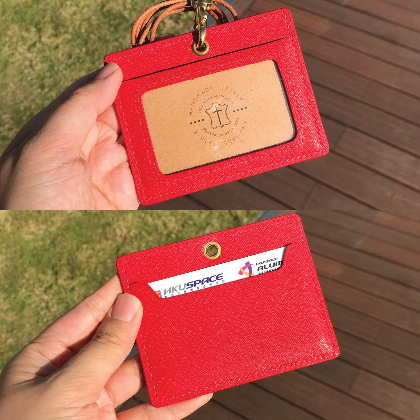 Saffiano Leather | ID Cardholder with Lanyard | Vertical, Horizontal Style | 十字紋牛皮系列 | 掛頸職員卡套 | 直款橫款