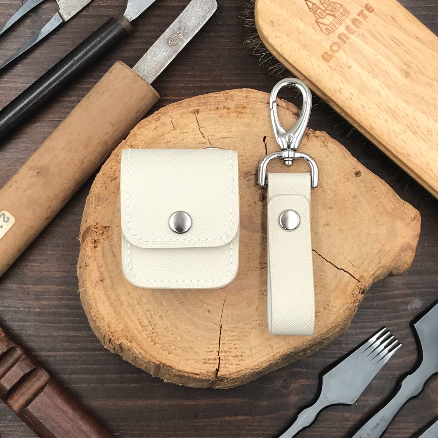 Saffiano Leather | Airpod Case | 十字紋牛皮系列 | 蘋果耳機保護套