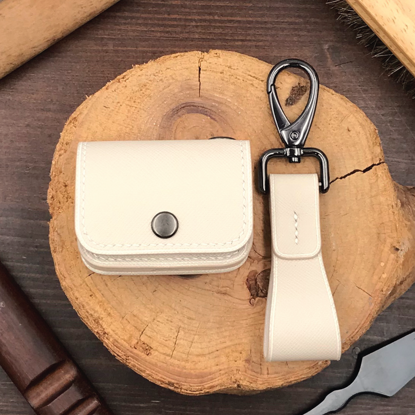 Saffiano Leather | Airpod Case | 十字紋牛皮系列 | 蘋果耳機保護套