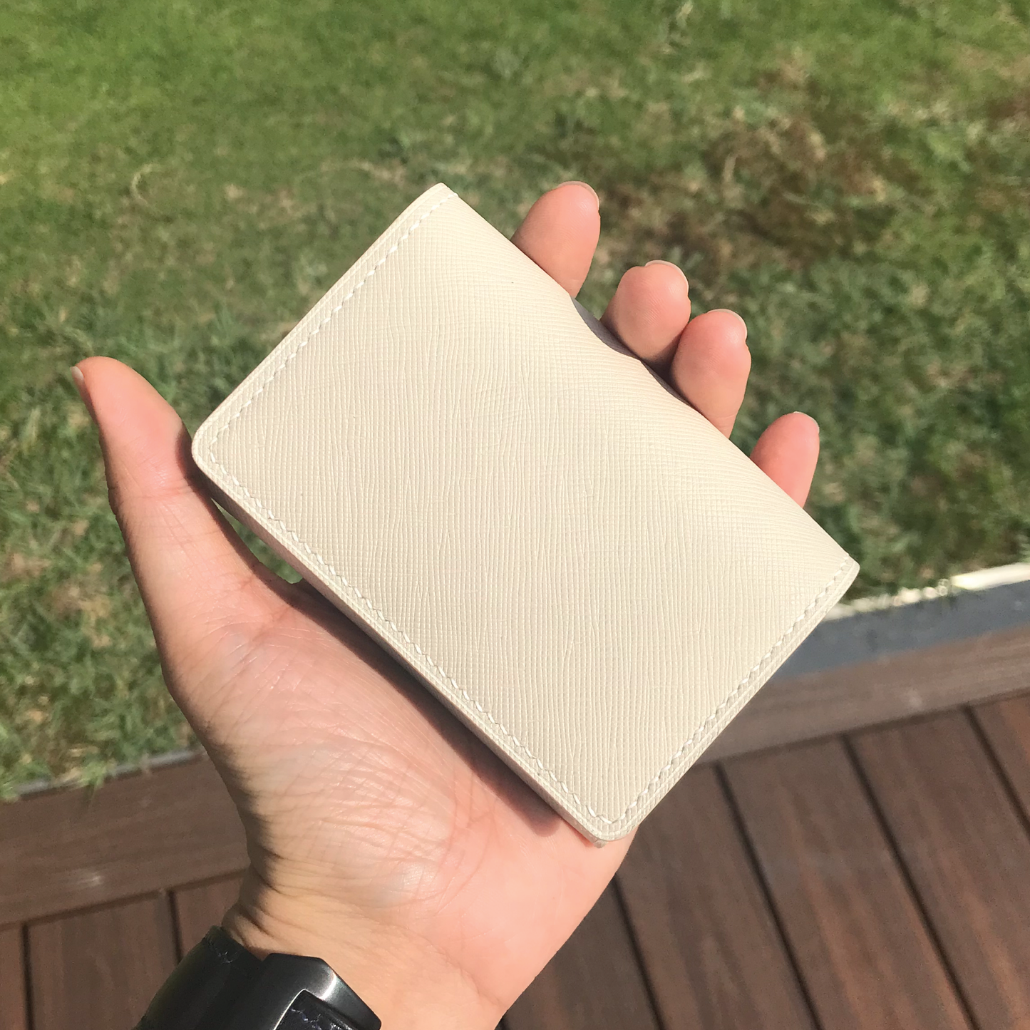 Saffiano Leather | Magnetic Snap Business Name Card Case | 十字紋牛皮系列 | 磁扣開關卡片盒