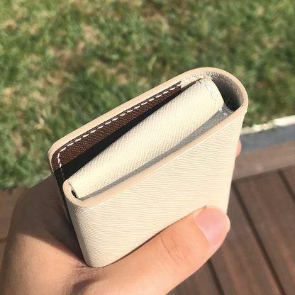 Saffiano Leather | Magnetic Snap Business Name Card Case | 十字紋牛皮系列 | 磁扣開關卡片盒