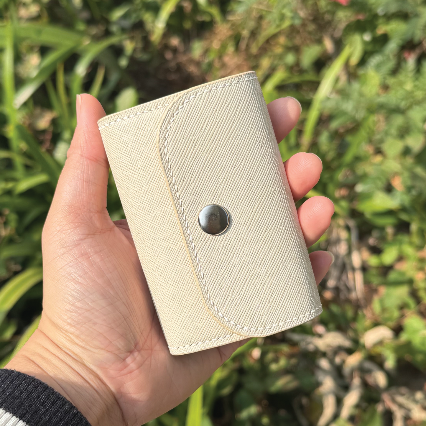 Saffiano Leather | Tri-fold Keyholder | 十字紋牛皮系列 | 三摺鎖匙包