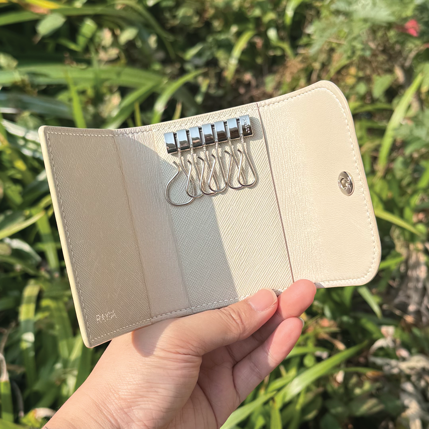 Saffiano Leather | Tri-fold Keyholder | 十字紋牛皮系列 | 三摺鎖匙包