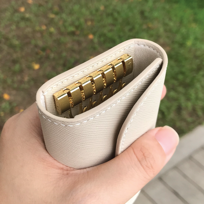 Saffiano Leather | Tri-fold Keyholder | 十字紋牛皮系列 | 三摺鎖匙包