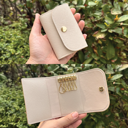 Saffiano Leather | Tri-fold Keyholder | 十字紋牛皮系列 | 三摺鎖匙包