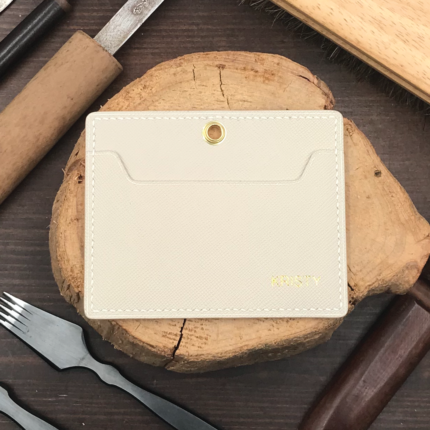 Saffiano Leather | ID Cardholder with Lanyard | Vertical, Horizontal Style | 十字紋牛皮系列 | 掛頸職員卡套 | 直款橫款