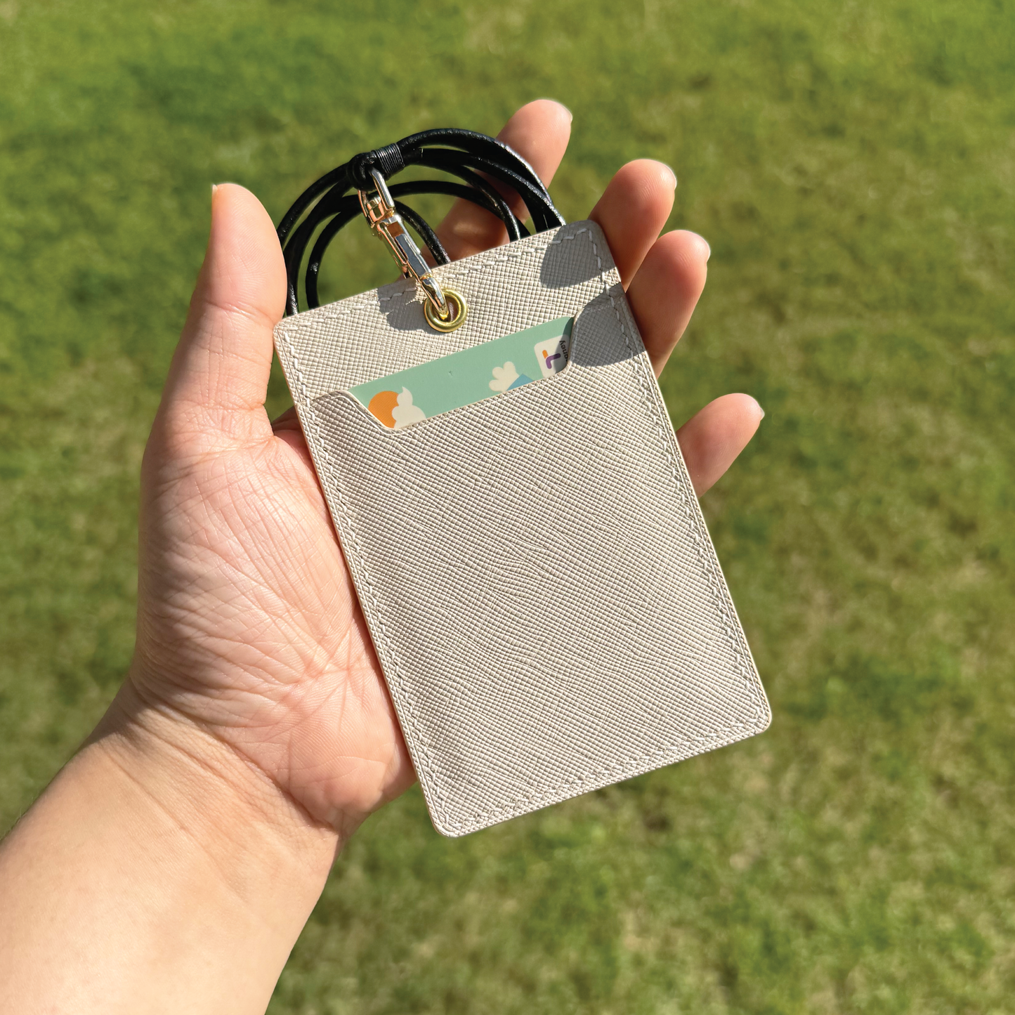 Saffiano Leather | ID Cardholder with Lanyard | Vertical, Horizontal Style | 十字紋牛皮系列 | 掛頸職員卡套 | 直款橫款