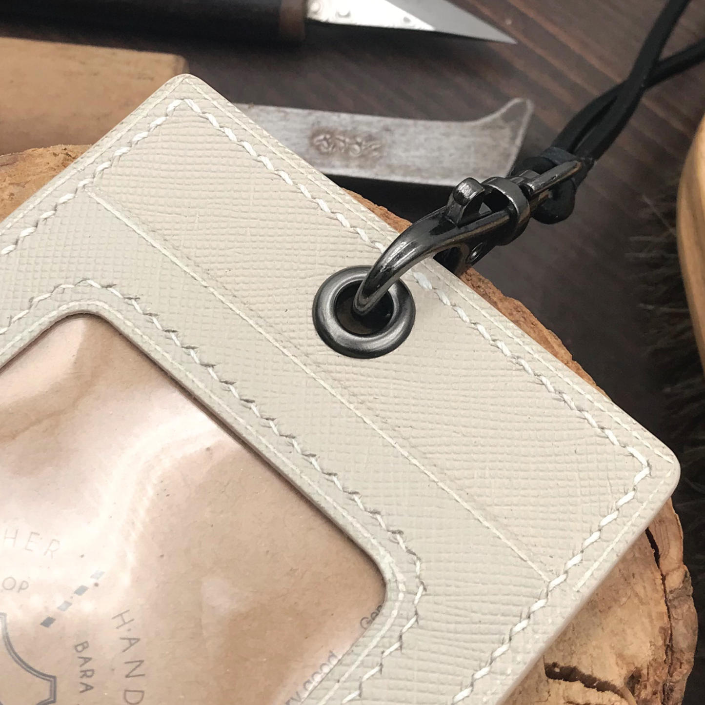 Saffiano Leather | ID Cardholder with Lanyard | Vertical, Horizontal Style | 十字紋牛皮系列 | 掛頸職員卡套 | 直款橫款