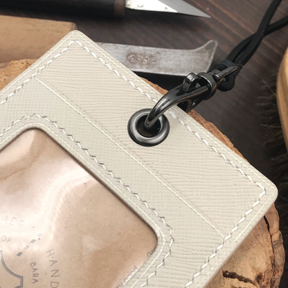 Saffiano Leather | ID Cardholder with Lanyard | Vertical, Horizontal Style | 十字紋牛皮系列 | 掛頸職員卡套 | 直款橫款