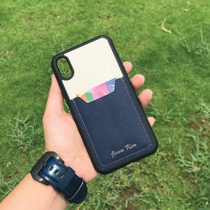 Saffiano Leather | Card Slot iPhone Case | 十字紋牛皮系列 | 卡位手機殼