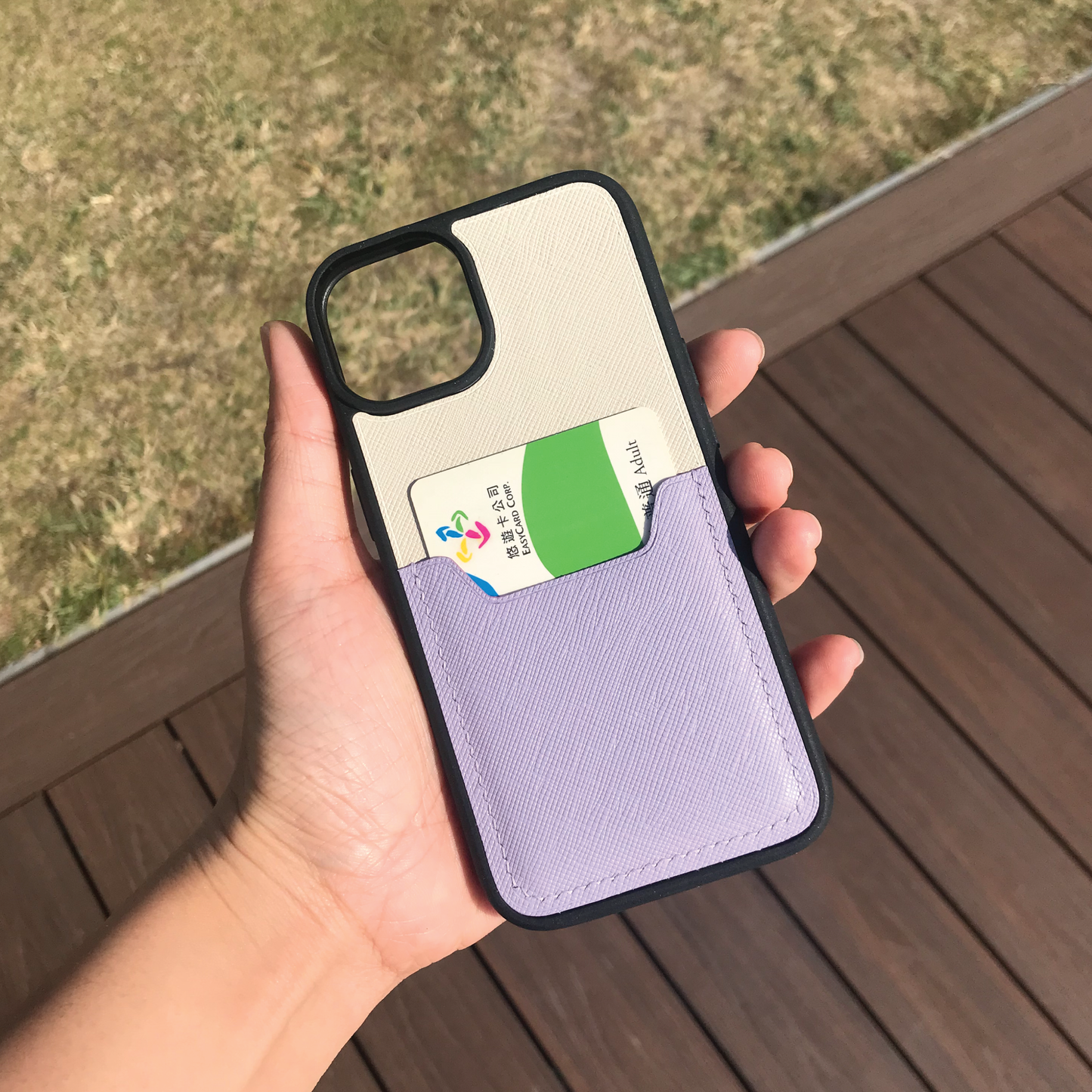 Saffiano Leather | Card Slot iPhone Case | 十字紋牛皮系列 | 卡位手機殼