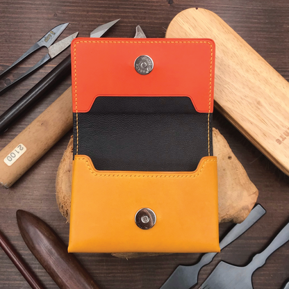 Buttero Leather | Magnetic Snap Business Name Card Case | 植鞣牛皮系列 | 磁扣開關卡片盒