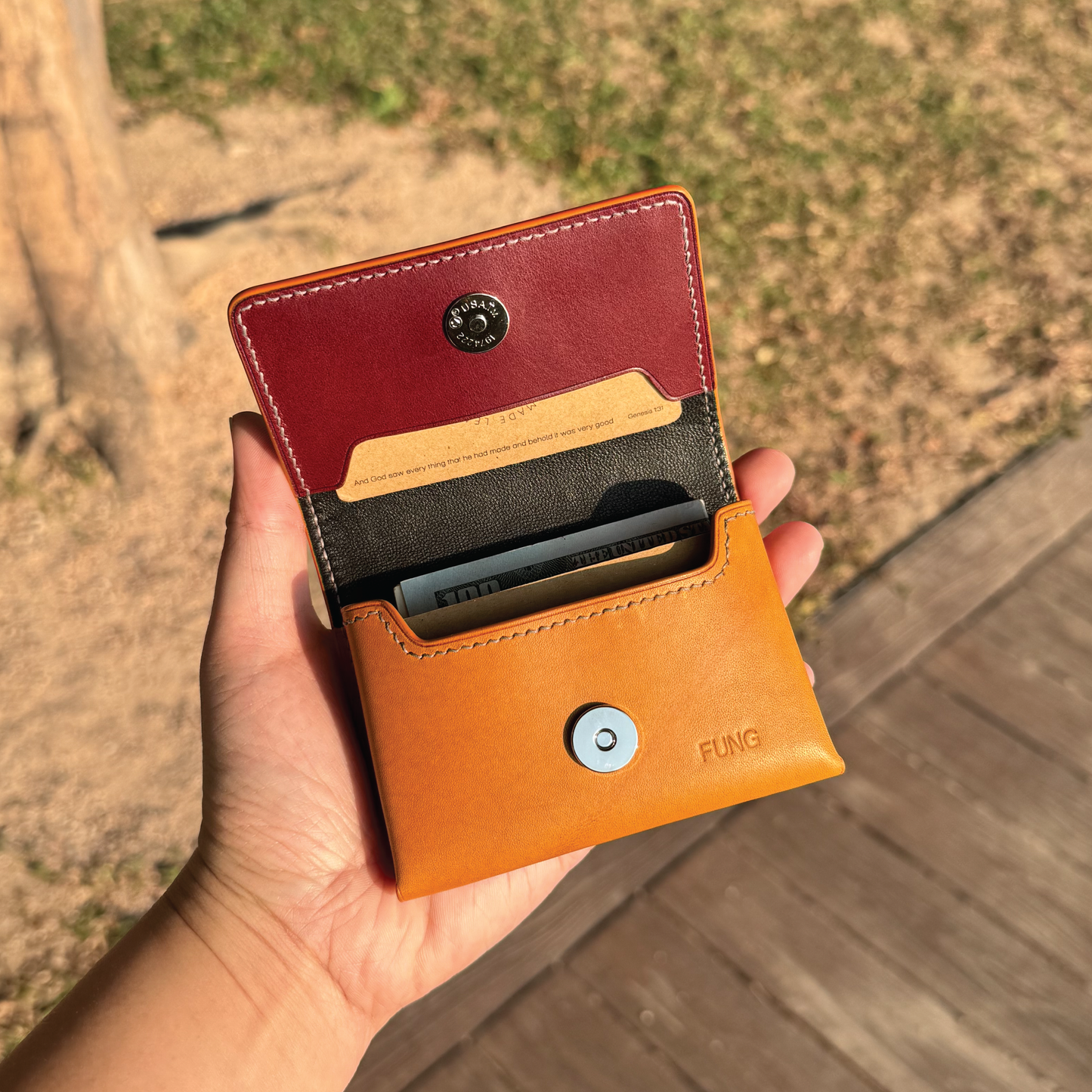 Buttero Leather | Magnetic Snap Business Name Card Case | 植鞣牛皮系列 | 磁扣開關卡片盒