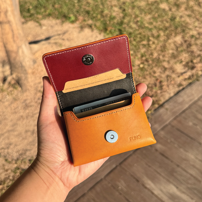 Buttero Leather | Magnetic Snap Business Name Card Case | 植鞣牛皮系列 | 磁扣開關卡片盒