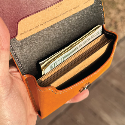 Buttero Leather | Magnetic Snap Business Name Card Case | 植鞣牛皮系列 | 磁扣開關卡片盒