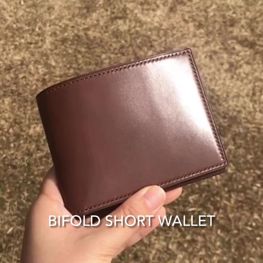 Tochigi Leather | Bifold Short Wallet | Coins Pocket Design | 栃木牛皮系列 | 兩摺短銀包 | 零錢包款式