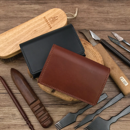 Buttero Leather | Magnetic Snap Business Name Card Case | 植鞣牛皮系列 | 磁扣開關卡片盒