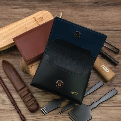 Buttero Leather | Magnetic Snap Business Name Card Case | 植鞣牛皮系列 | 磁扣開關卡片盒