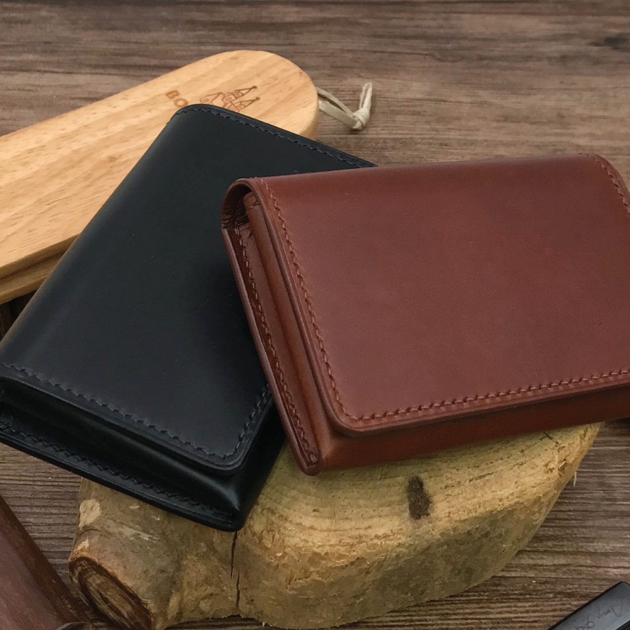 Buttero Leather | Magnetic Snap Business Name Card Case | 植鞣牛皮系列 | 磁扣開關卡片盒