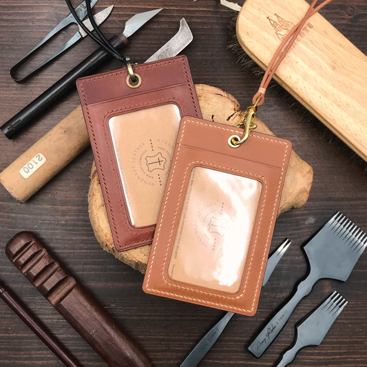 Buttero Leather | ID Cardholder with Lanyard | Vertical, Horizontal Style | 植鞣牛皮系列 | 掛頸職員卡套 | 直款橫款