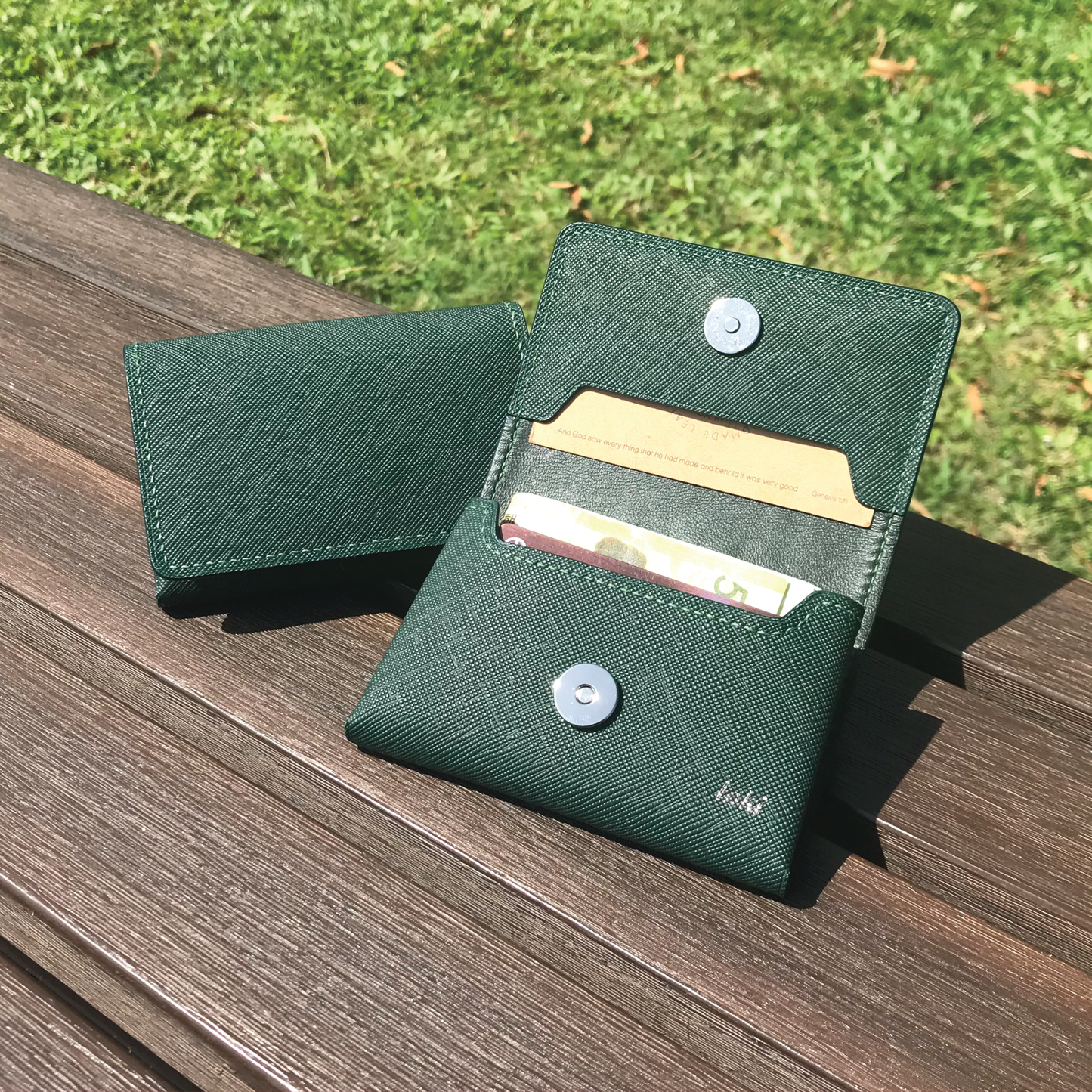 Saffiano Leather | Magnetic Snap Business Name Card Case | 十字紋牛皮系列 | 磁扣開關卡片盒