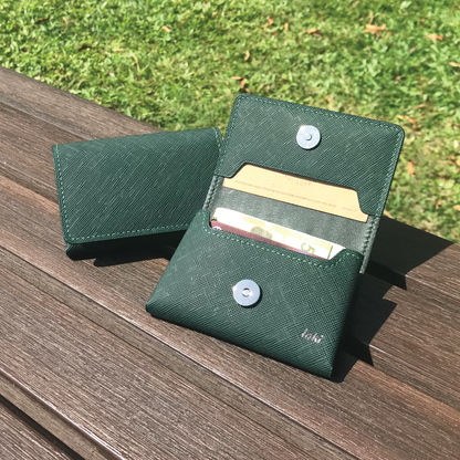 Saffiano Leather | Magnetic Snap Business Name Card Case | 十字紋牛皮系列 | 磁扣開關卡片盒