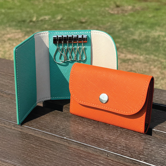 Saffiano Leather | Tri-fold Keyholder | 十字紋牛皮系列 | 三摺鎖匙包