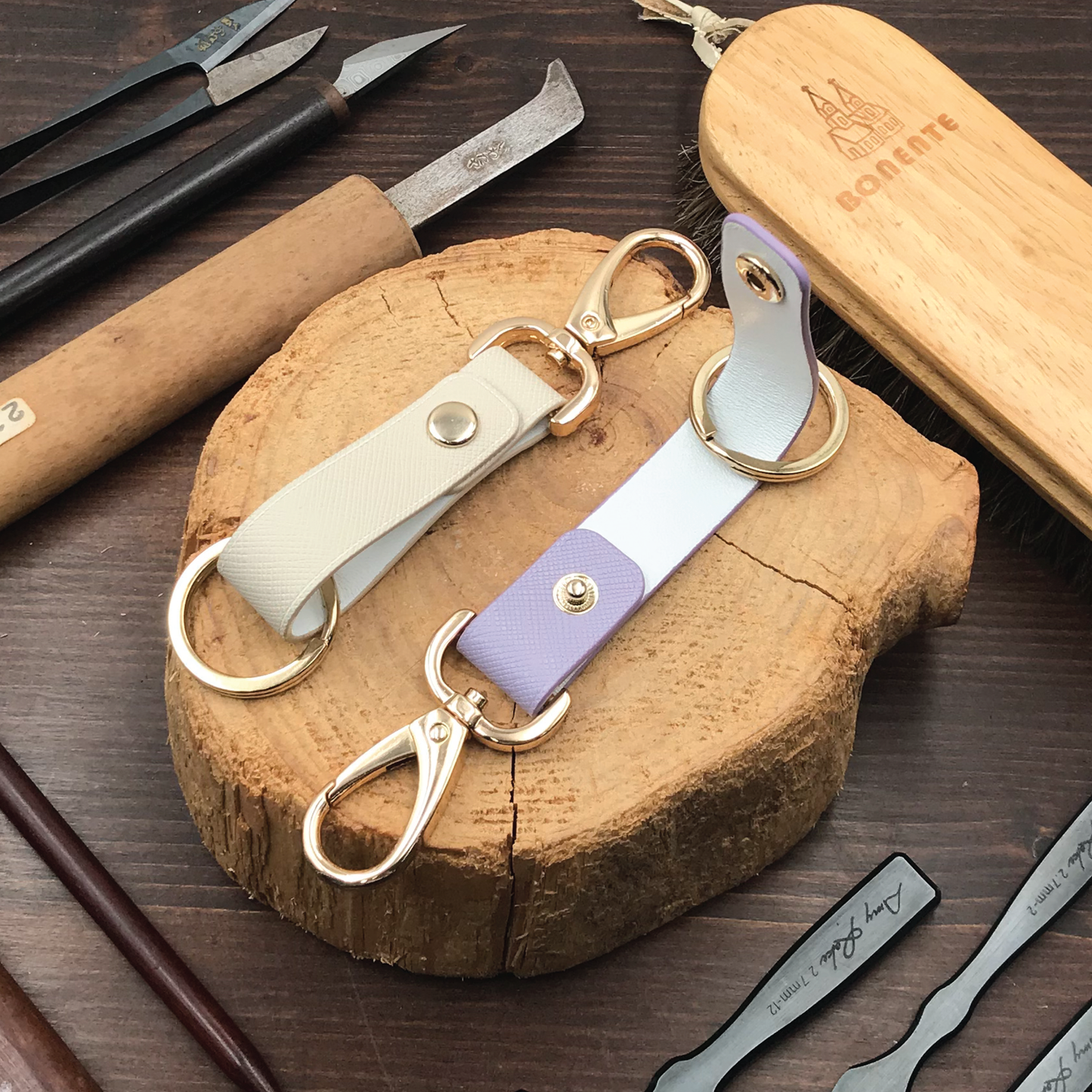 Saffiano Leather | Belt Loop Keyring | 十字紋牛皮系列 | 皮帶鎖匙扣