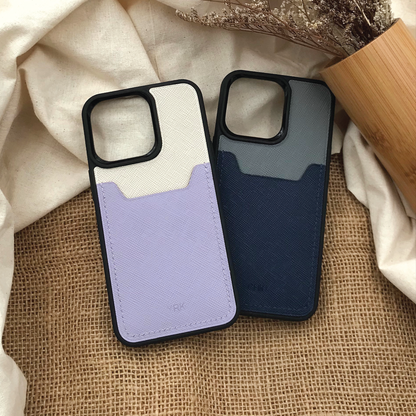 Saffiano Leather | Card Slot iPhone Case | 十字紋牛皮系列 | 卡位手機殼