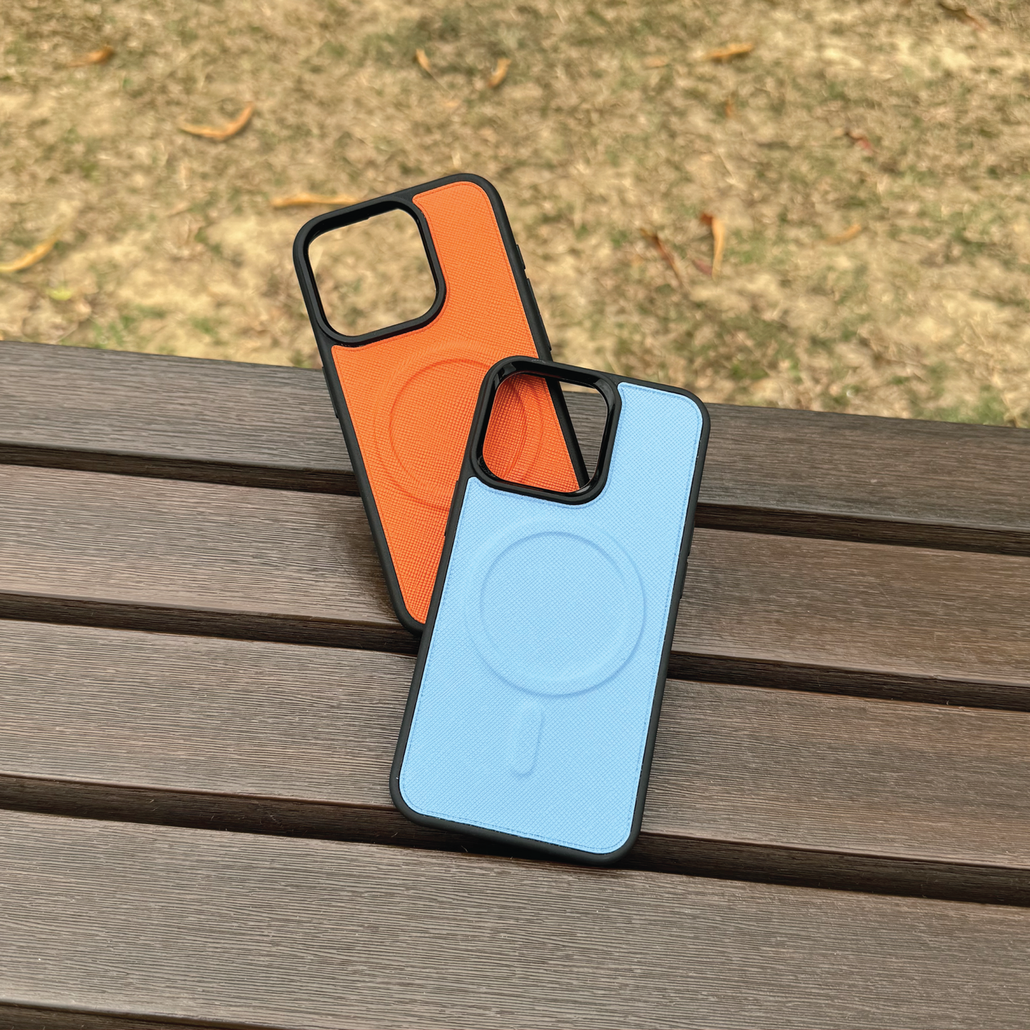 Saffiano Leather | MagSafe Compatible iPhone Case | 十字紋牛皮系列 | 磁吸手機殼