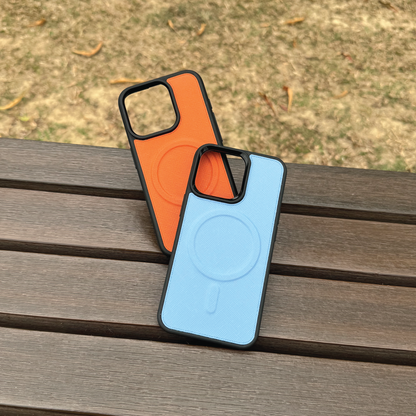 Saffiano Leather | MagSafe Compatible iPhone Case | 十字紋牛皮系列 | 磁吸手機殼