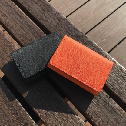 Saffiano Leather | Magnetic Snap Business Name Card Case | 十字紋牛皮系列 | 磁扣開關卡片盒