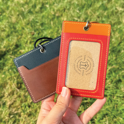 Tochigi Leather | ID Cardholder with Lanyard | Vertical, Horizontal Style | 栃木牛皮系列 | 掛頸職員卡套 | 直款橫款
