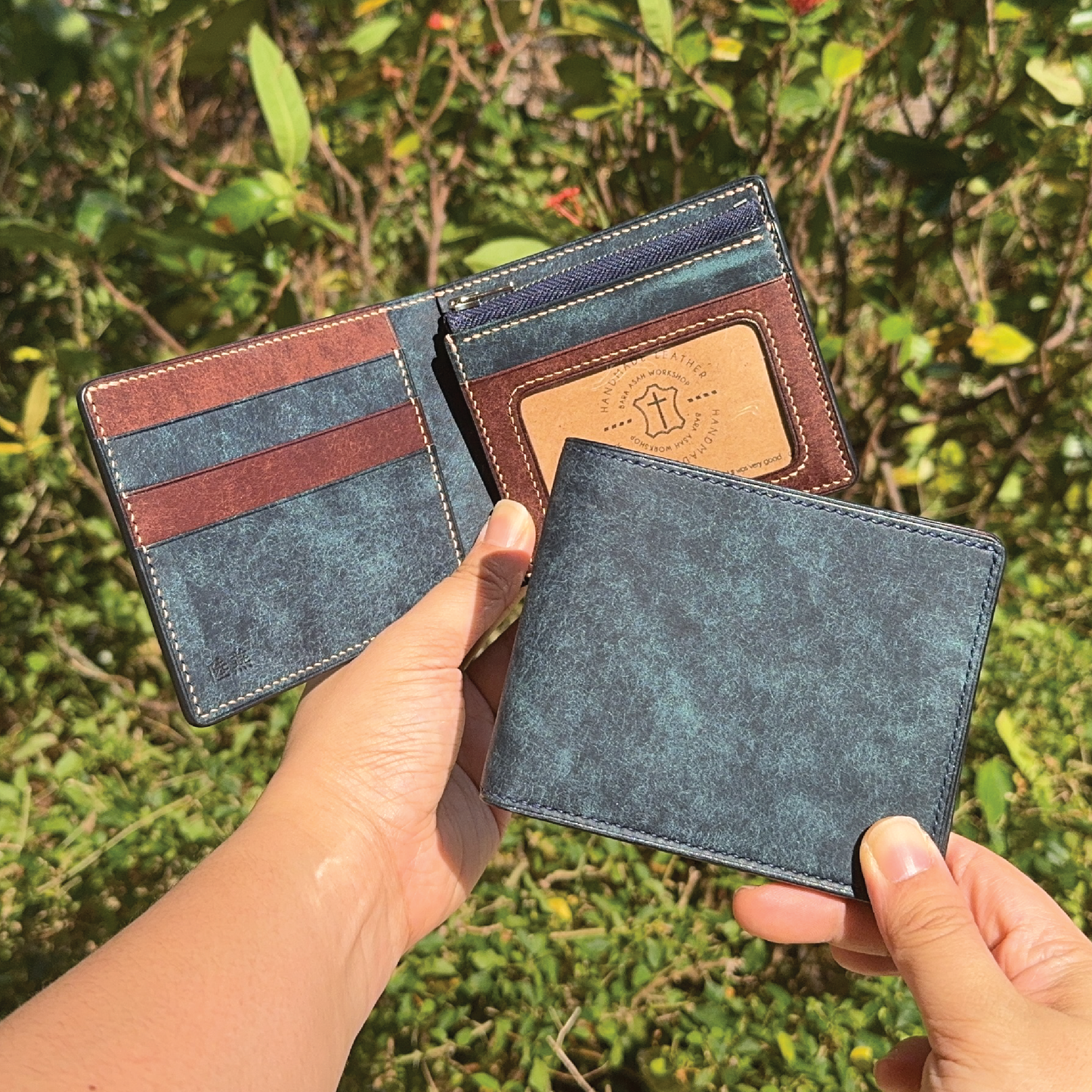 Pueblo Leather | Bifold Short Wallet | Zipper Slot Design | 磨砂牛皮系列 | 兩摺短銀包 | 拉鏈包款式